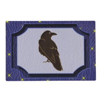 Leather-Look Native American Zodiac Raven Placemat