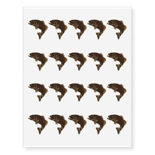 Leather-Look Native American Zodiac Salmon Temporary Tattoos