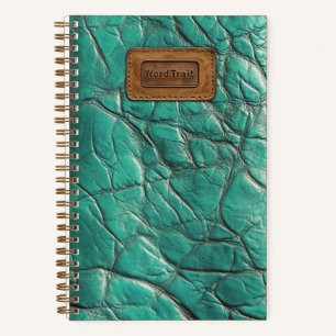 Leather-look Notebook - Caribbean Turquoise(light)