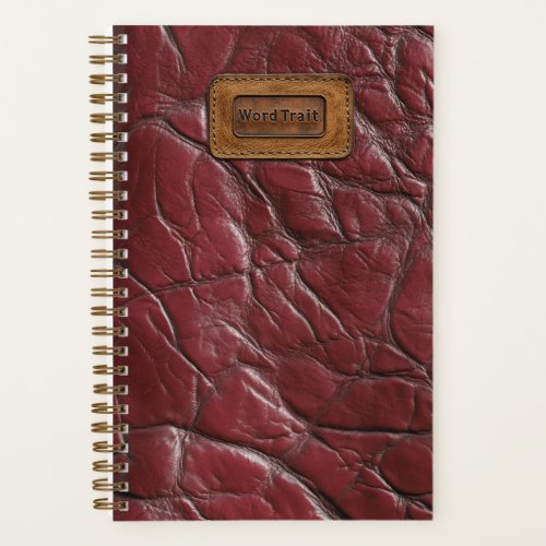 Leather_look Notebook _ Garnet Red