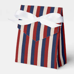 LEATHER LOOK PATRIOTIC STRIPES-FAVOR BOXES,tent Favor Boxes