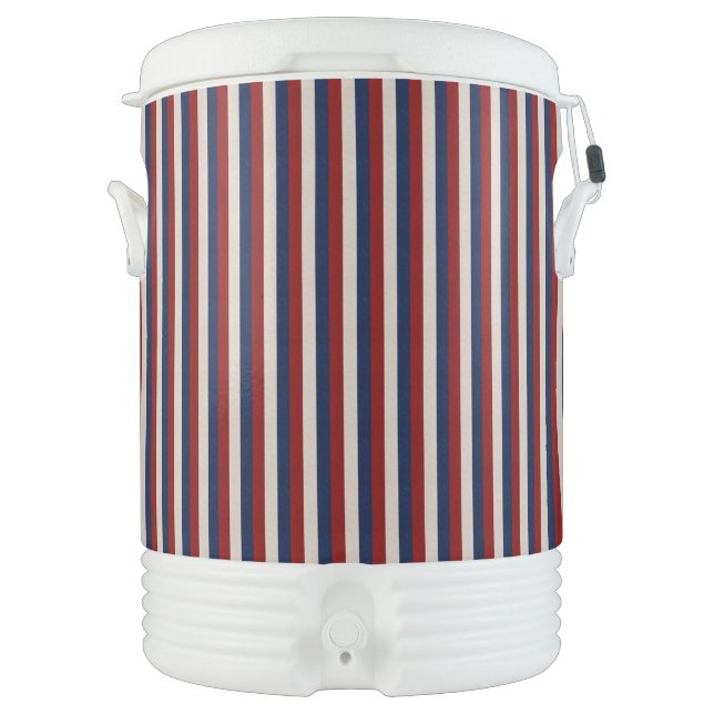 LEATHER LOOK PATRIOTIC STRIPES-IGLOO COOLER,10g Cooler (Front)