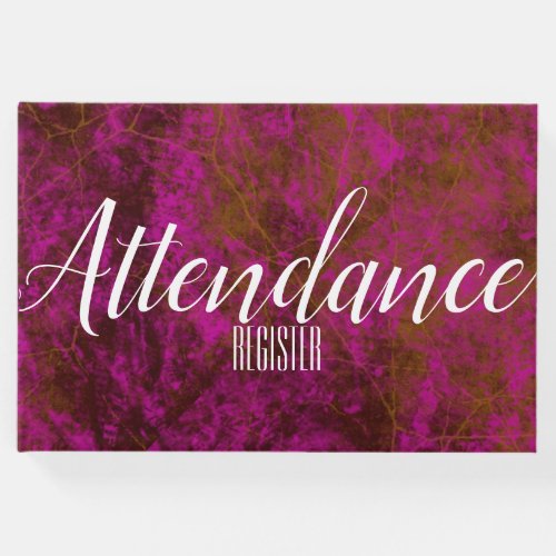 Leather look pink faux  Attendance Register Guest Book