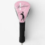 Leather Look Pink Women’s Monogram Name  Golf Head Cover