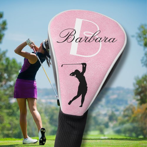 Leather Look Pink Women’s Monogram Name 