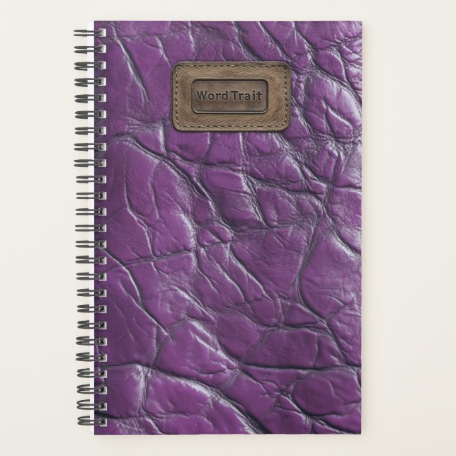 Leather-look Planner - Royal Purple (Front)