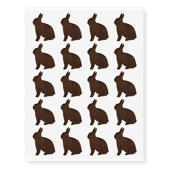 Leather-Look Rabbit Soft Temporary Tattoos (Front)