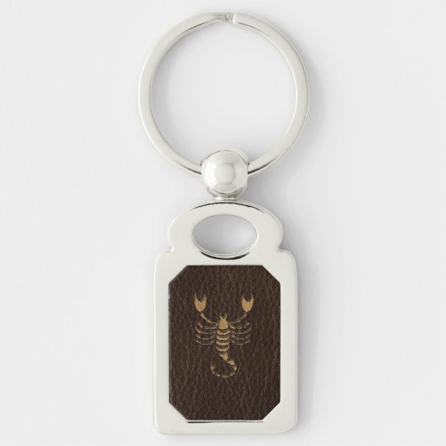 Leather-Look Scorpio Keychain (Front)