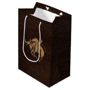 Leather-Look Taurus Medium Gift Bag