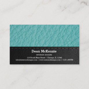 Leather look texture business business card
