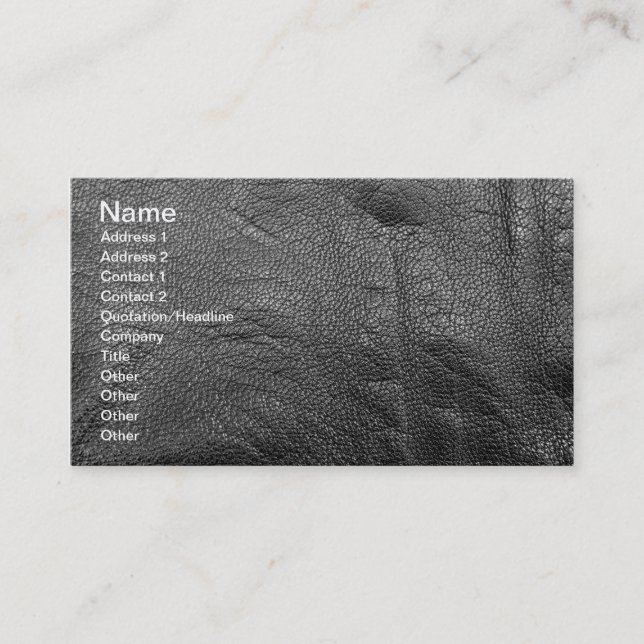 Leather-look texture business card (Front)
