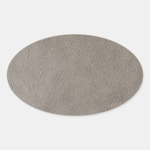 Leather-look texture oval sticker