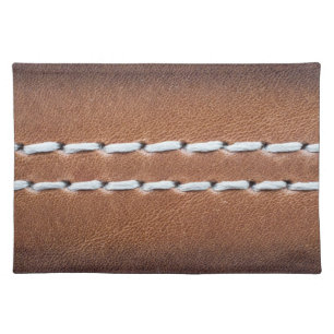 Leather-look texture placemat