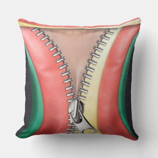 Leather Look Throw Pillow (Front)