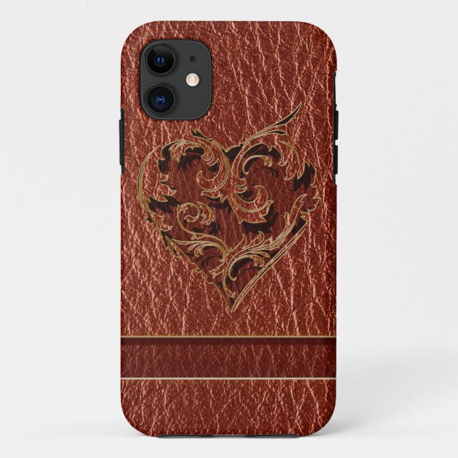 Leather-Look Valentine Case-Mate iPhone Case (Back)