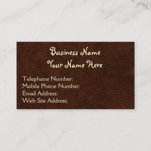 Leather-look Western style 8 Business Cards