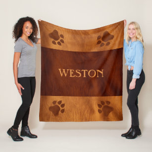 Brown Leather Blankets Throws Zazzle