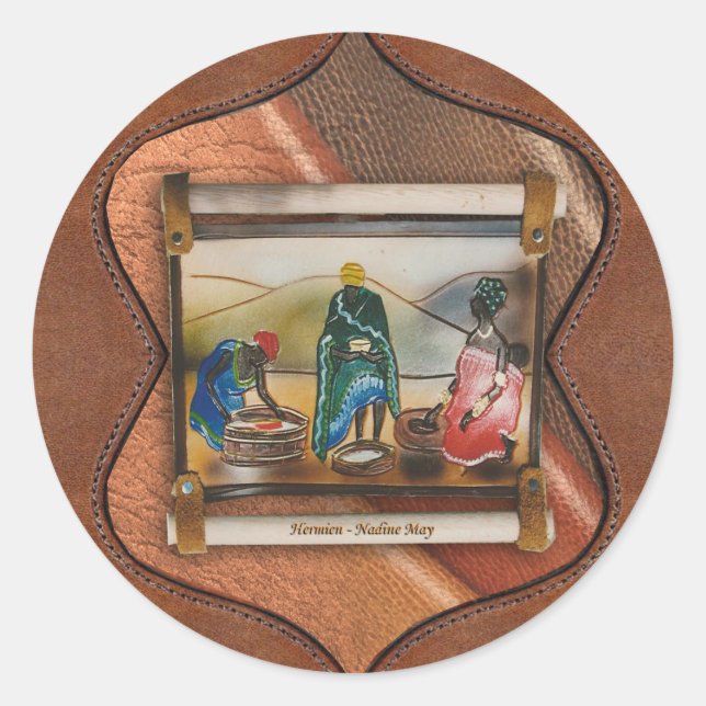 Leather looking stickers (Front)