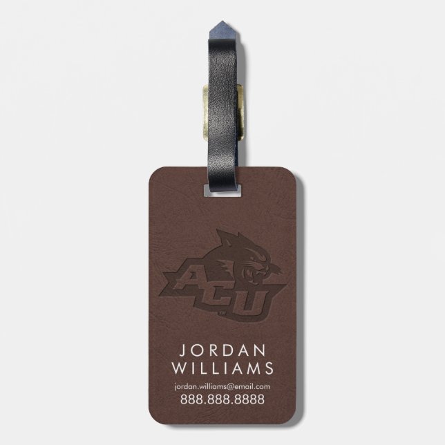 Leather Luggage Tag (Back Vertical)