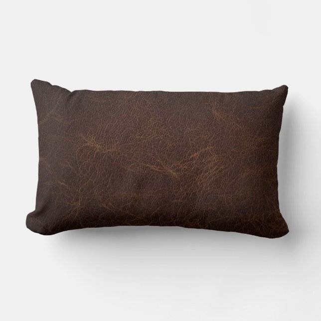 leather lumbar pillow (Front)