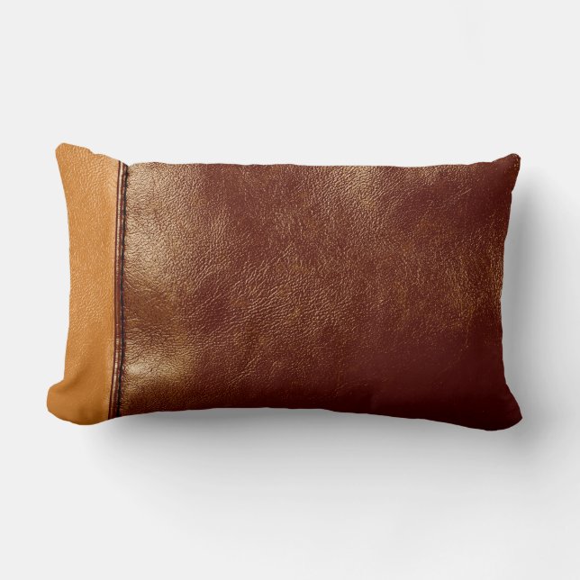 Leather Lumbar Pillow (Front)