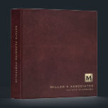 Leather Luxury Gold Initial Logo 3 Ring Binder<br><div class="desc">Designed for Estate Planners and Law and Legal firms. This binder is ideal for organizing your client's portfolio information.</div>