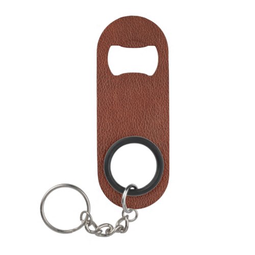 Leather Mini Bottle Opener With Keychain