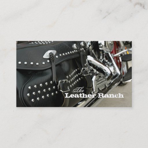 Customizable Leather Motorcycle Business Card