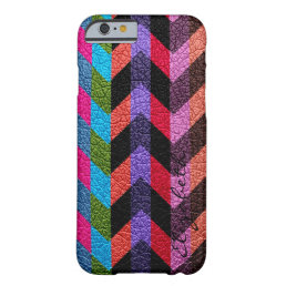 Leather Multicolor Chevron Stripes #2 Barely There iPhone 6 Case