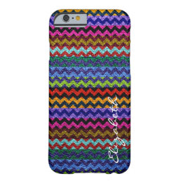 Leather Multicolor Chevron Stripes Pattern #10 Barely There iPhone 6 Case