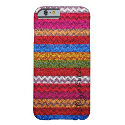 Leather Multicolor Chevron Stripes Pattern #2 Barely There iPhone 6 Case