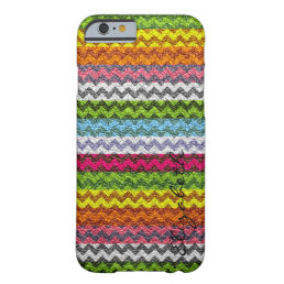 Leather Multicolor Chevron Stripes Pattern #4 Barely There iPhone 6 Case