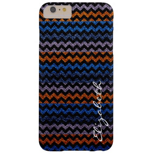 Leather Multicolor Chevron Stripes Pattern 6 Barely There iPhone 6 Plus Case