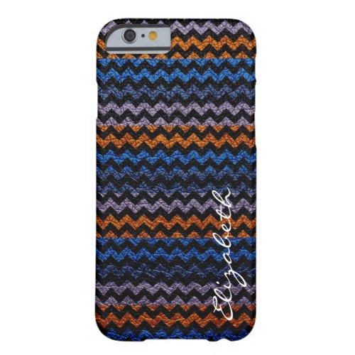 Leather Multicolor Chevron Stripes Pattern 6 Barely There iPhone 6 Case