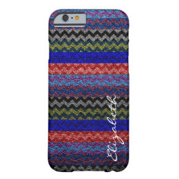Leather Multicolor Chevron Stripes Pattern #7 Barely There iPhone 6 Case