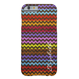 Leather Multicolor Chevron Stripes Pattern #8 Barely There iPhone 6 Case