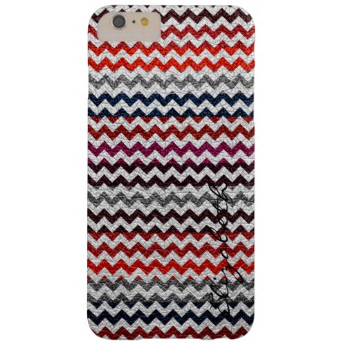 Leather Multicolor Chevron Stripes Pattern 9 Barely There iPhone 6 Plus Case