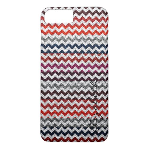 Leather Multicolor Chevron Stripes Pattern 9 iPhone 8 Plus7 Plus Case