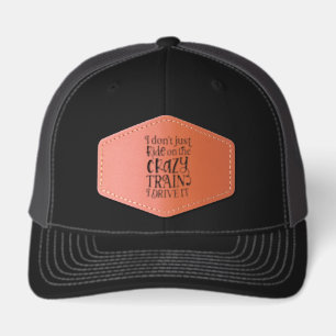 Leather Patch Dad Trucker Hat-Humor Sarcasm Hat