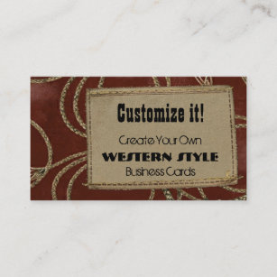Leather Patch & Rope Business Card