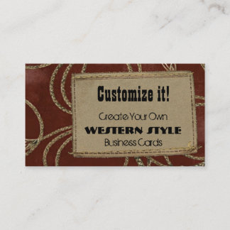 Leather Patch & Rope Business Card