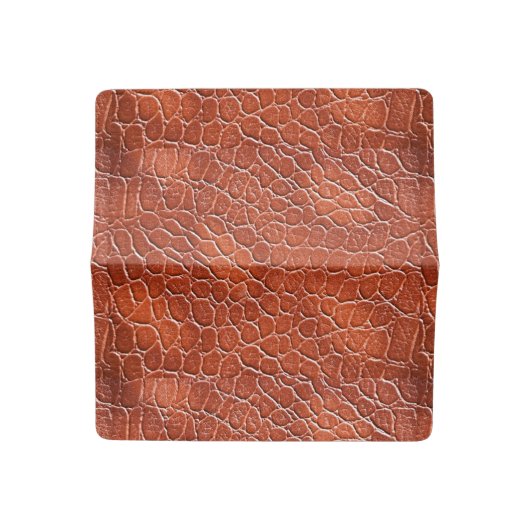 Leather Pattern Checkbook Cover (Open)