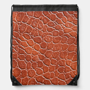 Leather Pattern Drawstring Bag