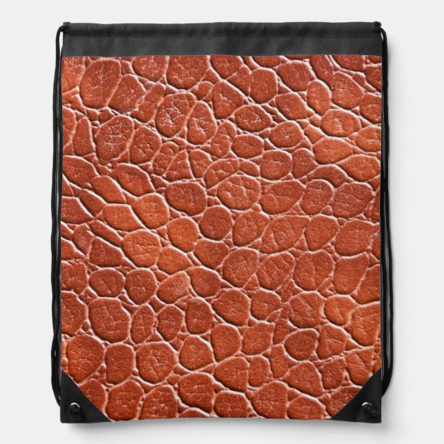 Leather Pattern Drawstring Bag (Front)