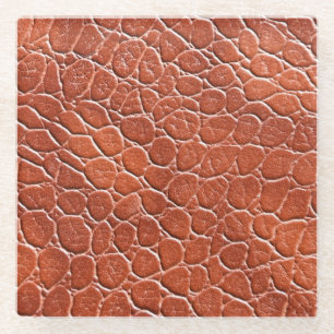 Leather Pattern Glass Coaster