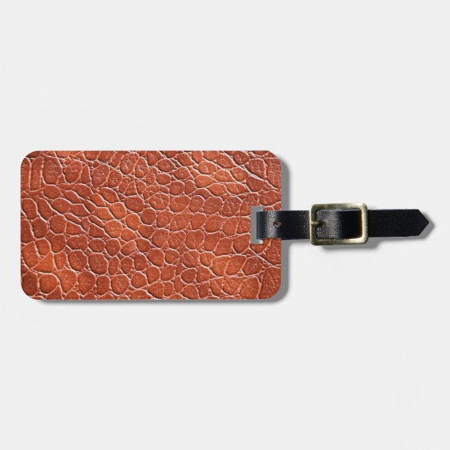 Leather Pattern Luggage Tag (Front Horizontal)
