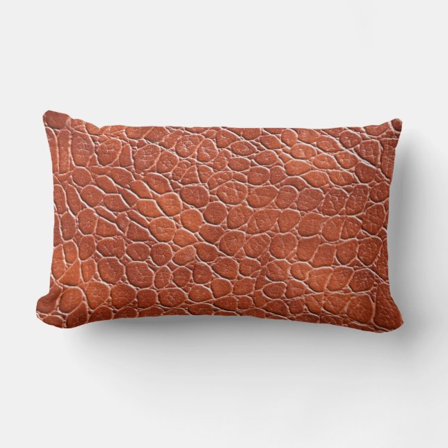 Leather Pattern Lumbar Pillow (Front)