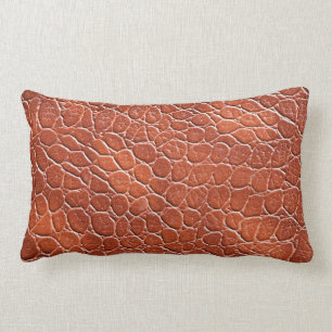 Leather Pattern Lumbar Pillow