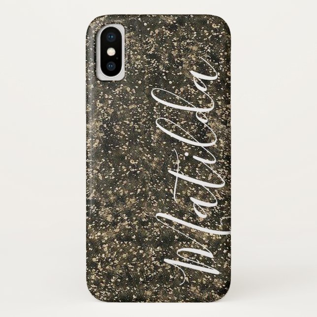 Leather Personalized Name Script Case-Mate iPhone Case (Back)