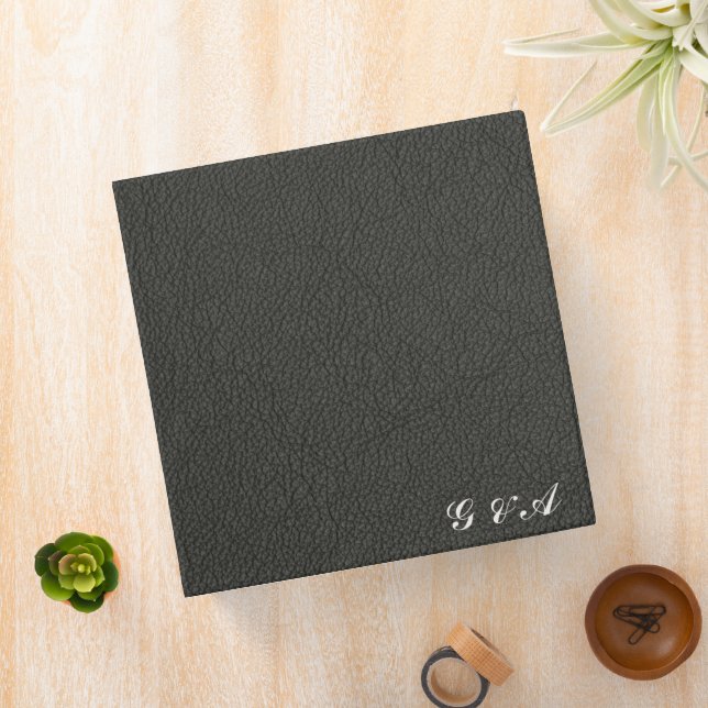 Leather Personalized Photo Albums 3 Ring Binder (In Situ)
